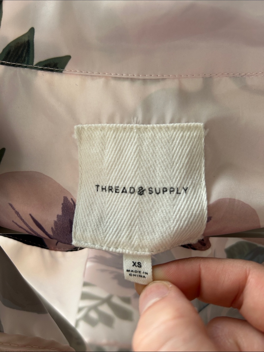 Thread & Supply Pink Floral Anorak Jacket with Blue and Green Accents - Picture 2 of 8